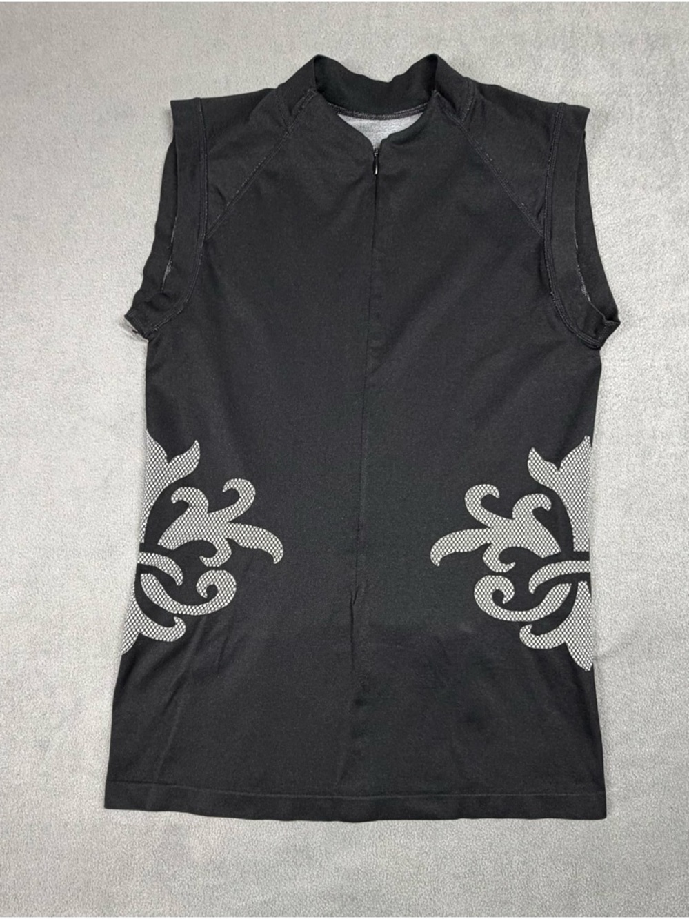 Shebeest Sleeveless Black Cycling Top Half Zip